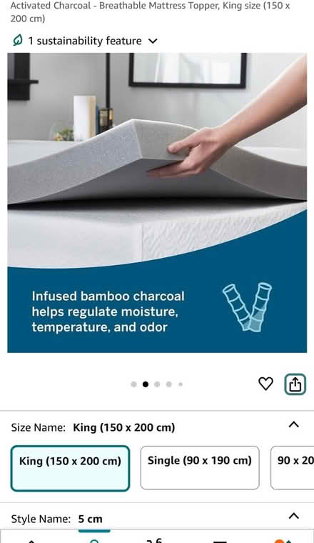 Photo of free Memory foam mattress topper (SW6 Fulham) #1