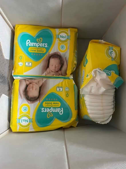 Photo of free Pampers size 0 nappies (Walthamstow Central (E17)) #1