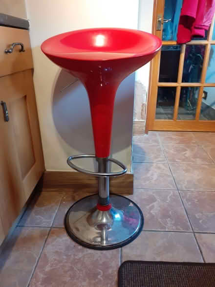 Photo of free Red swivel bar stool (Yanwath CA10) #1
