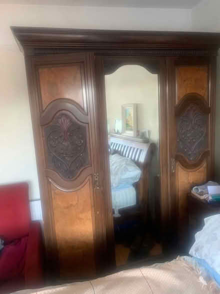 Photo of free 2 red chairs and double wardrobe (Douglas.) #2