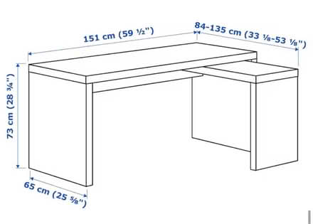 Photo of free IKEA Malm desk with pull out panel (Wokingham RG40) #2