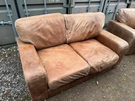 Photo of free 2 X leather sofas (Bradford on Avon BA15) #1