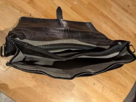 Photo of free Black leather briefcase (Egham TW20) #3