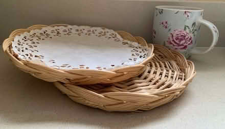 Photo of free Woven wicker? display trays/plates (Barnard's Green WR14) #2