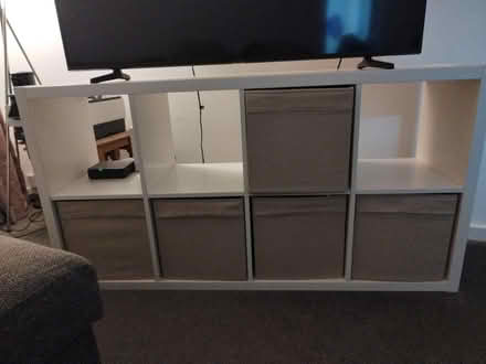 Photo of free IKEA kallax storage unit with boxes (Kingston KT2) #1