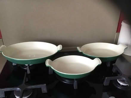 Photo of free Set of 3 oval cast iron cooking dishes (Alderley Edge SK9) #1