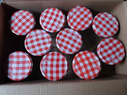 Photo of free 10 Bonne Maman jam jars with lids (Havant PO9) #2