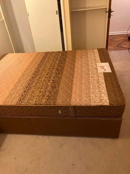 Photo of free Double bed. Slumberland ivory seal. 6ft6in x 5ft wide (Nascot Wood WD17) #1