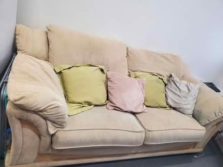 Photo of free Cream sofa , table and chair (L4) #2