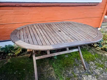 Photo of free Folding wooden garden table (Muswell Hill N10) #1