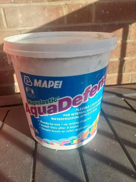 Photo of free 1/3 tub left mapei Aquadefense (Broomhall S3) #2