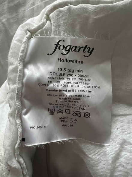Photo of free Fogarty Double Duvet 13.5 Tog (Caledonian Road, Islington N1) #1