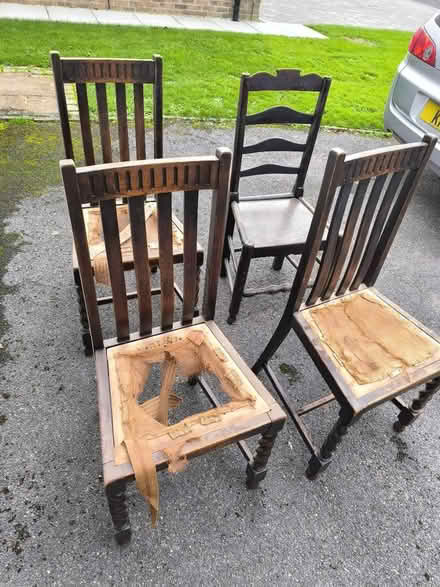 Photo of free Four wooden dining chairs (Reading RG2 (Shinfield Road)) #2