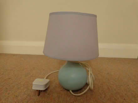 Photo of free Table lamp, blue (Elvaston Meadows DE72) #1
