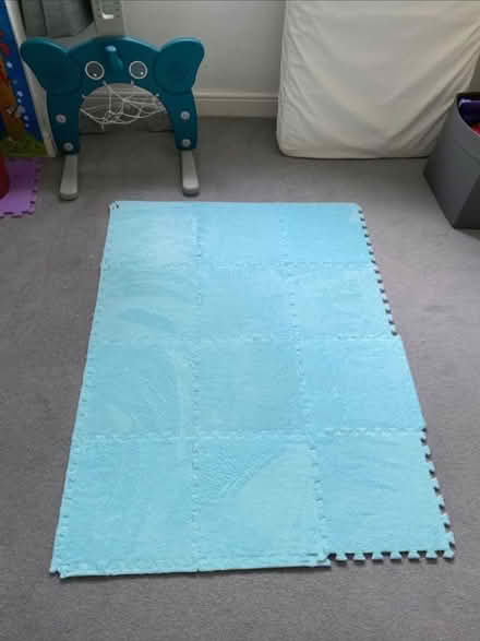 Photo of free 12 plush floor tiles - light blue (SW20 Wimbledon) #1
