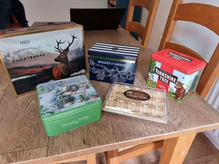 Photo of free Tins for Christmas gifts maybe and empty ferrero box (Harrogate HG1) #1