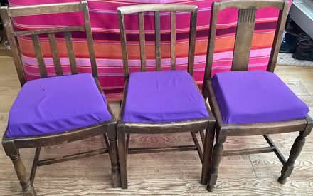 Photo of free 3 wooden chairs (Malvern WR14) #1