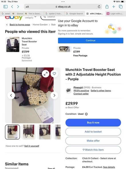 Photo of free Munchkin travel booster seat (Gracemount EH17) #2