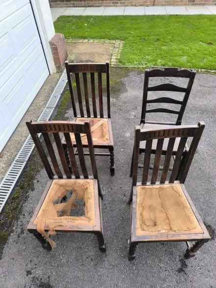 Photo of free Four wooden dining chairs (Reading RG2 (Shinfield Road)) #4