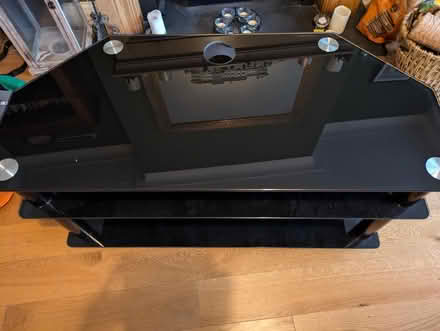 Photo of free TV table, black glass (Bounds Green N11) #2