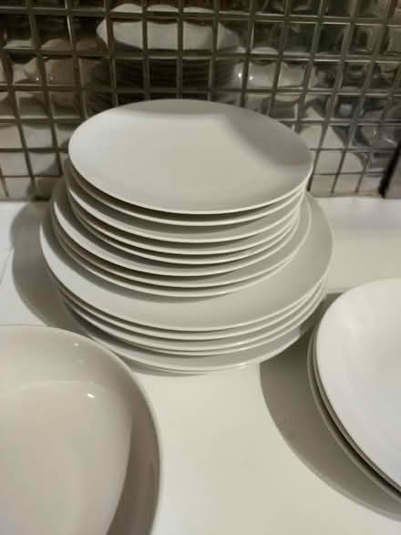 Photo of free 18 white plates / bowls (Stroud Green N4) #2