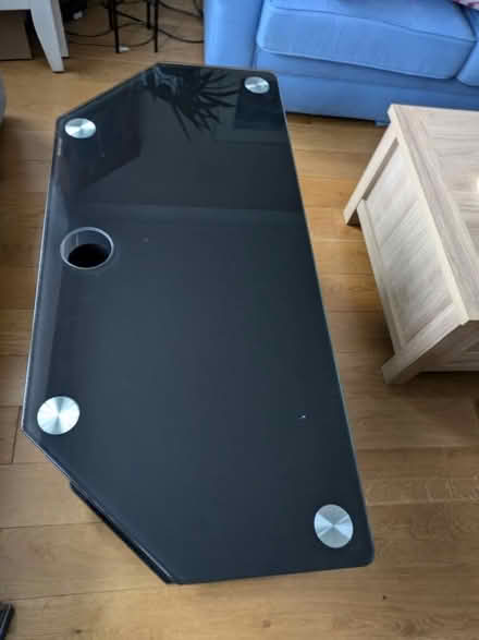 Photo of free TV table, black glass (Bounds Green N11) #1