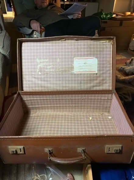 Photo of free Old battered suitcase (Malvern Link WR14) #2