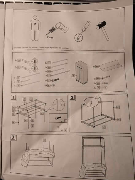 Photo of free Portable wardrobe with shelf & rail (Balerno EH14) #2