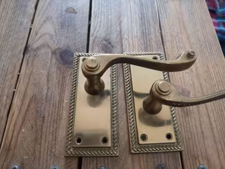 Photo of free Brass coloured door handles (Globe Town E2) #1