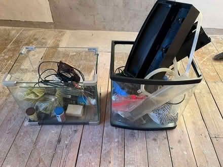Photo of free 2 x small fish tanks and accessories (Guiseley LS20) #1