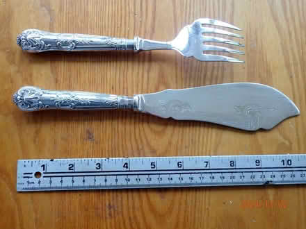 Photo of free Old silver-plated fish servers (Fairfield LA1) #2