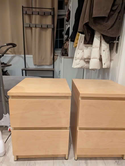 Photo of free Bedroom side tables and coat hanger with shelves for shoes (Lion Gate TW9) #2