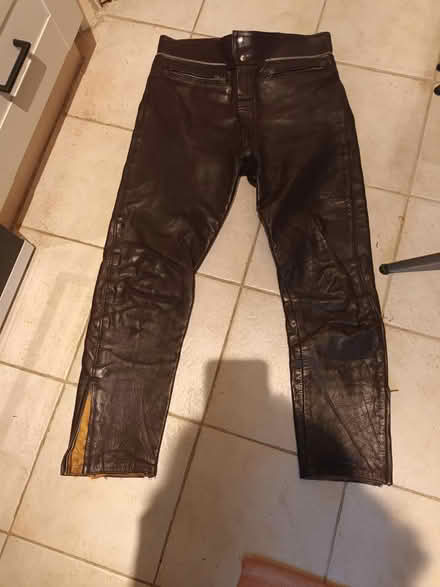 Photo of free Leather motorbike trousers 34" (Aylesford ME20) #2