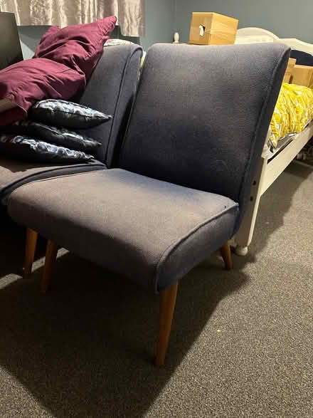 Photo of free Blue Parker knoll low chair (Bridgwater/taunton/langport) #1