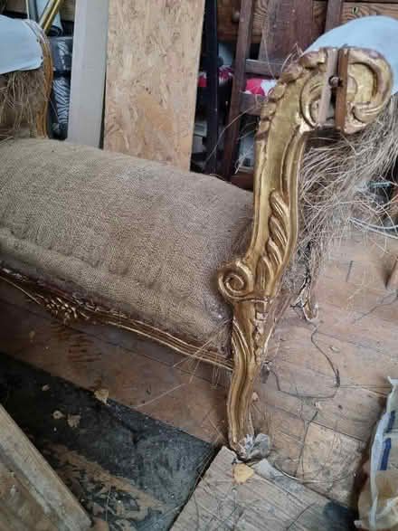 Photo of free Antique gesso wood scrolled 'love seat' (New Hinksey OX1) #1