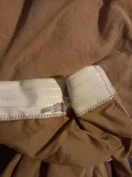 Photo of free Brown linen lined curtains with rings (Lewes BN7) #2