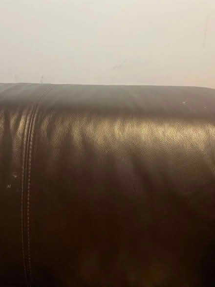 Photo of free Brown leather sofa. (Greenhill) #4