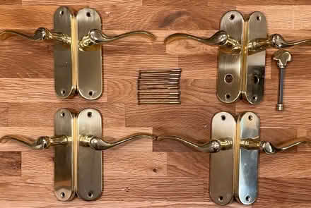 Photo of free Brass plated internal door handles (Fulwood S10) #1