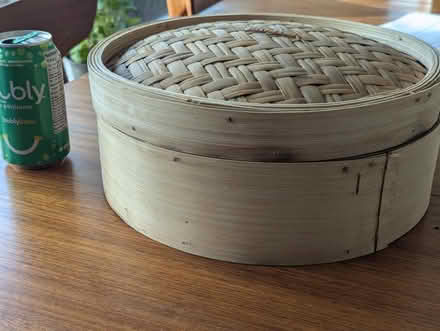 Photo of free Large bamboo steaming basket (Champlain Park) #1