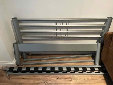 Photo of free Double Bed Frame Grey Steel (GU14) #1