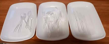 Photo of free Plastic trays and cutlery (Barry CF62) #1