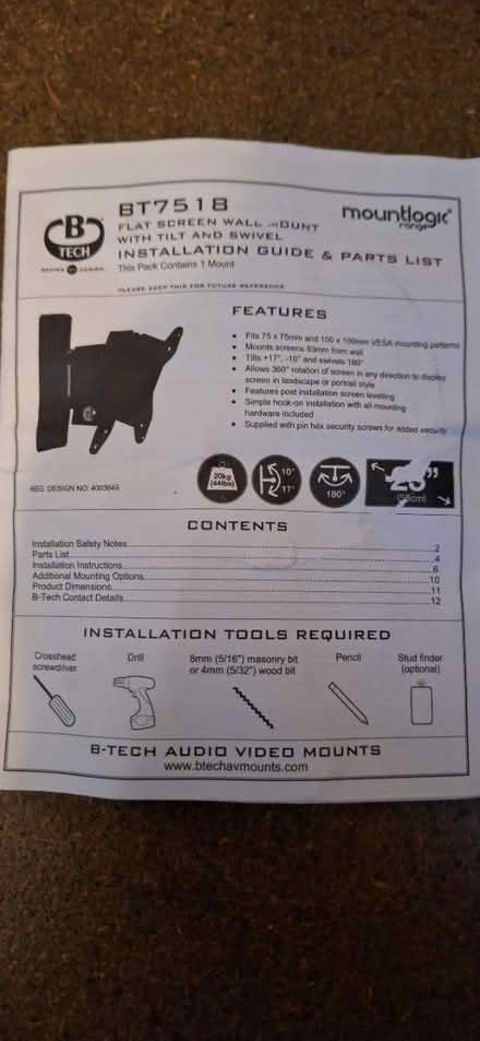 Photo of free Flat screen wall mount (Lower Sydenham) #1