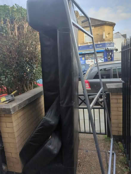 Photo of free Black leather Ikea Kramfors sofa (East Dulwich SE22) #1
