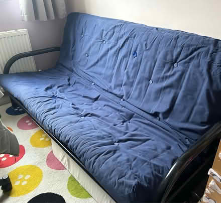 Photo of free Black metal futon sofa bed (DA4 Sutton at hone) #1