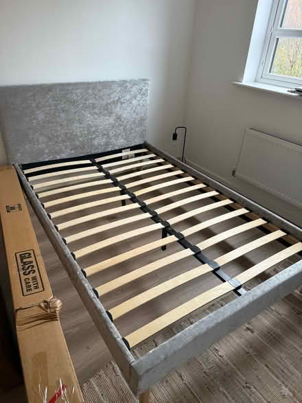 Photo of free (4ft width) small double bed frame (Salford, M7) #1