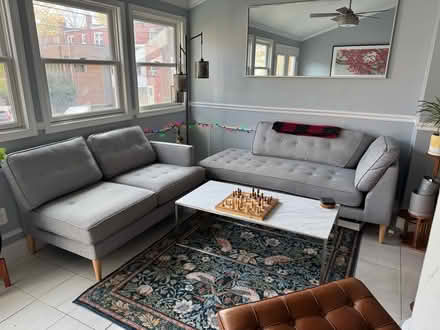 Photo of free Dove Gray Sectional Sofa w/ chaise (Near King St metro in Old Town) #2