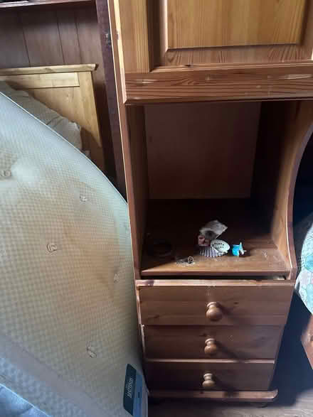 Photo of free Pine Bedside table with top shelves (S7 Netheredge) #4