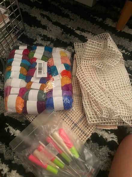 Photo of free Rug making/crochet (?) kit with bag (Near Victoria Park, E9) #1
