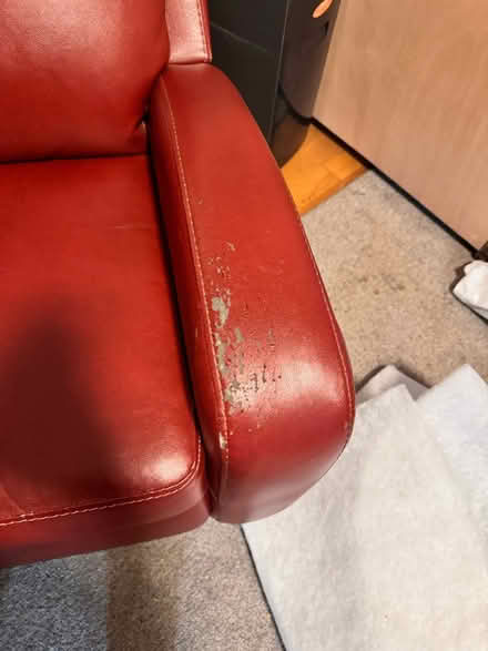 Photo of free Red vinyl, rocker recliner (Rolling Meadows) #4