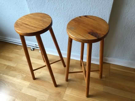 Photo of free 2 Pine wood stools (Littlemore Oxford OX4) #1